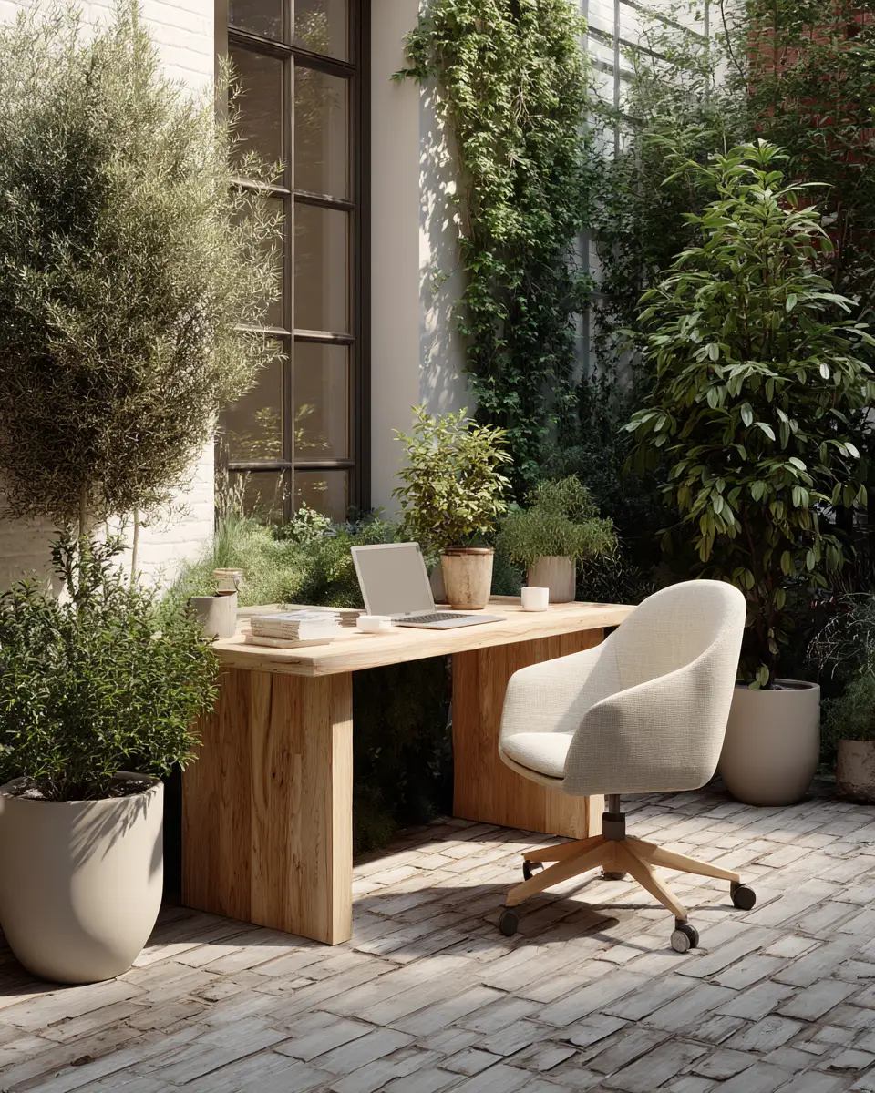 Natural Wood Contemporary Patio Decor Ideas