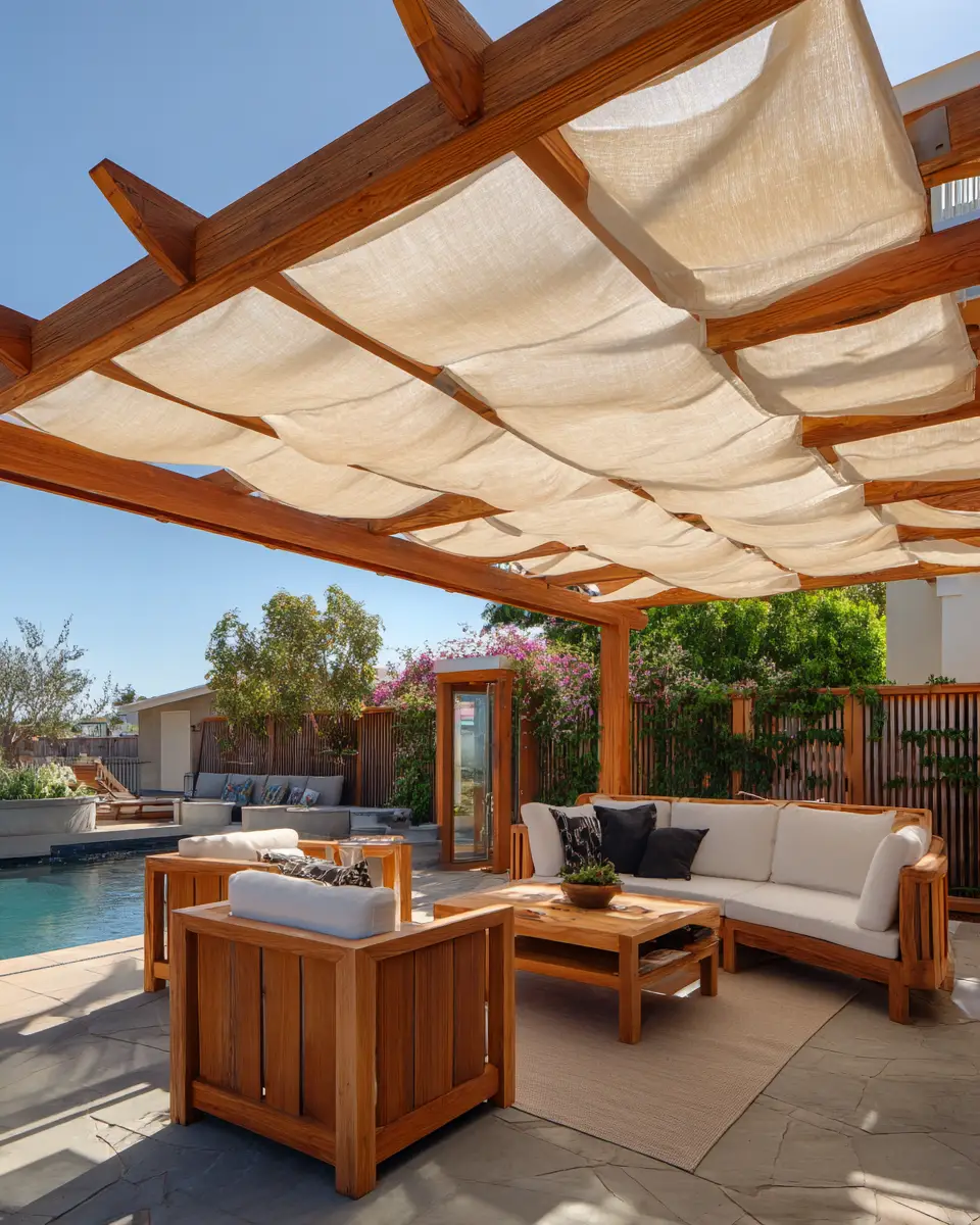 Natural Wood Contemporary Patio Decor Ideas