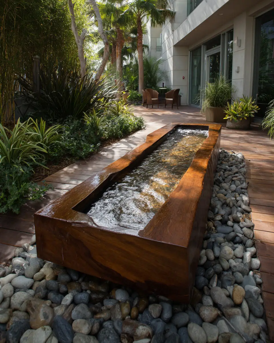 Natural Wood Contemporary Patio Decor Ideas