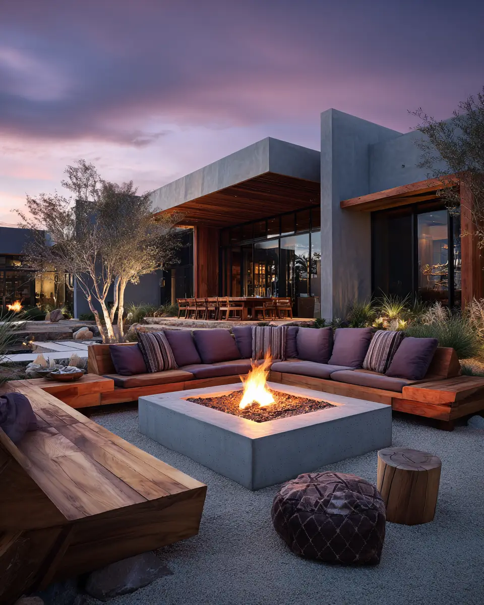 Natural Wood Contemporary Patio Decor Ideas