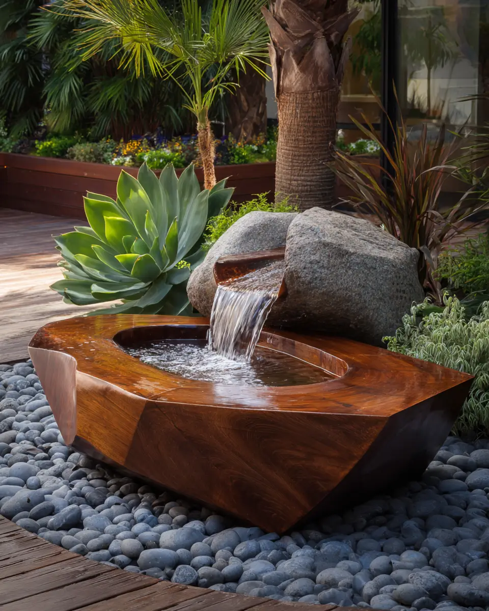 Natural Wood Contemporary Patio Decor Ideas