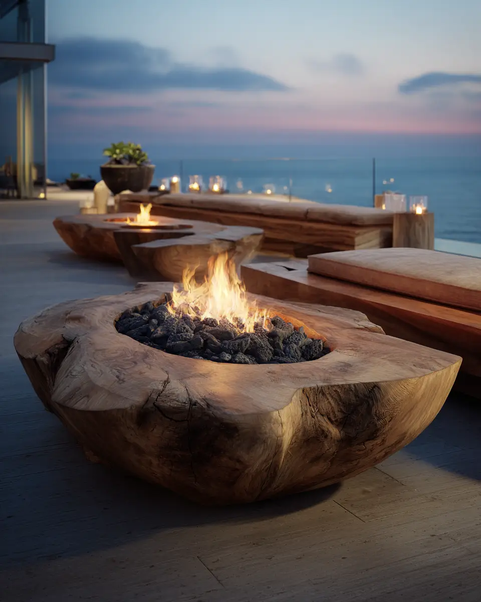 Natural Wood Contemporary Patio Decor Ideas