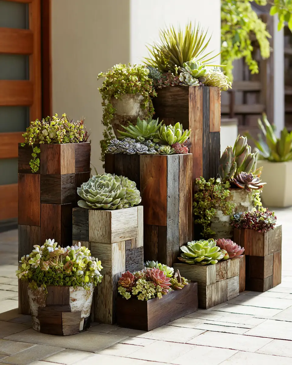 Natural Wood Contemporary Patio Decor Ideas