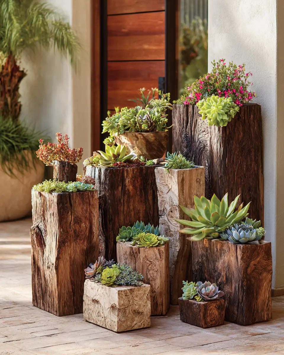 Natural Wood Contemporary Patio Decor Ideas