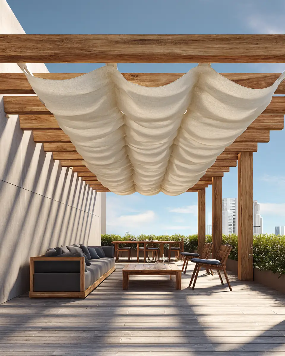 Natural Wood Contemporary Patio Decor Ideas