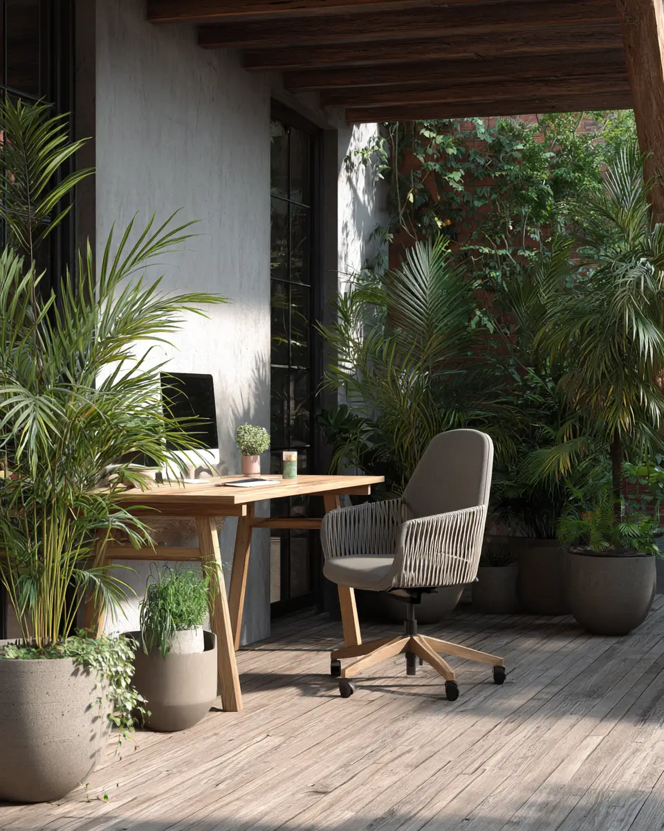 Natural Wood Contemporary Patio Decor Ideas