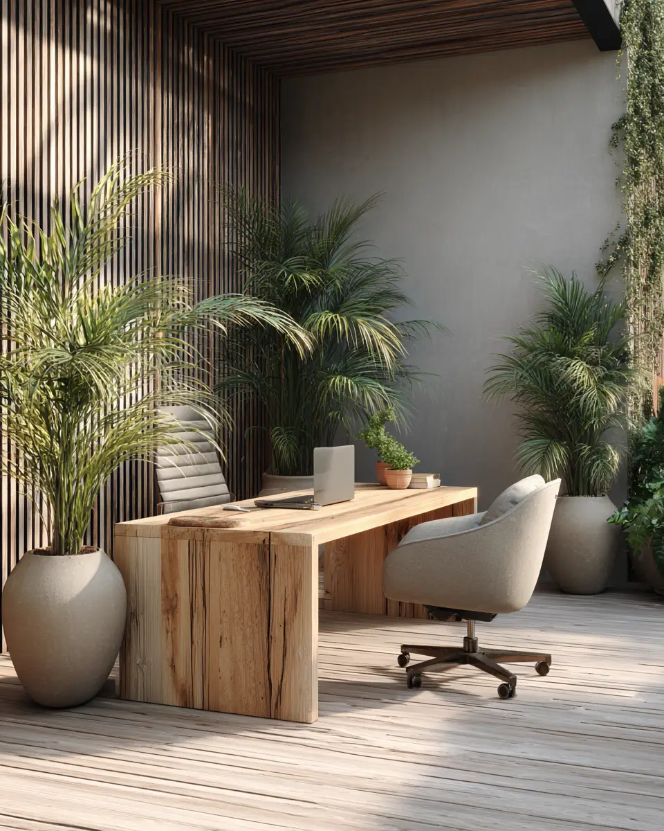 Natural Wood Contemporary Patio Decor Ideas