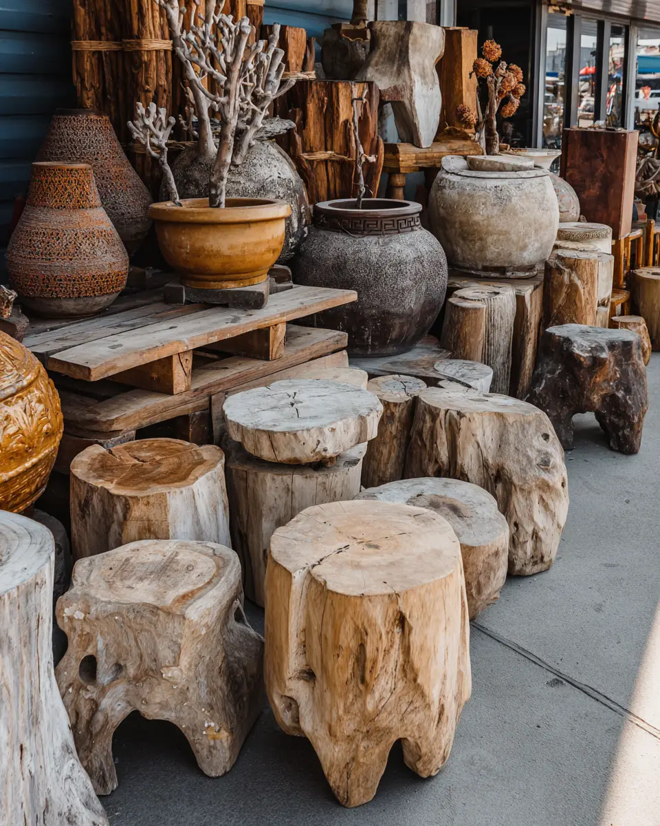 Natural Wood Eclectic Patio Decor Ideas