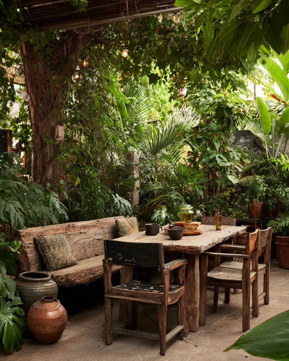 Natural Wood Eclectic Patio Decor Ideas