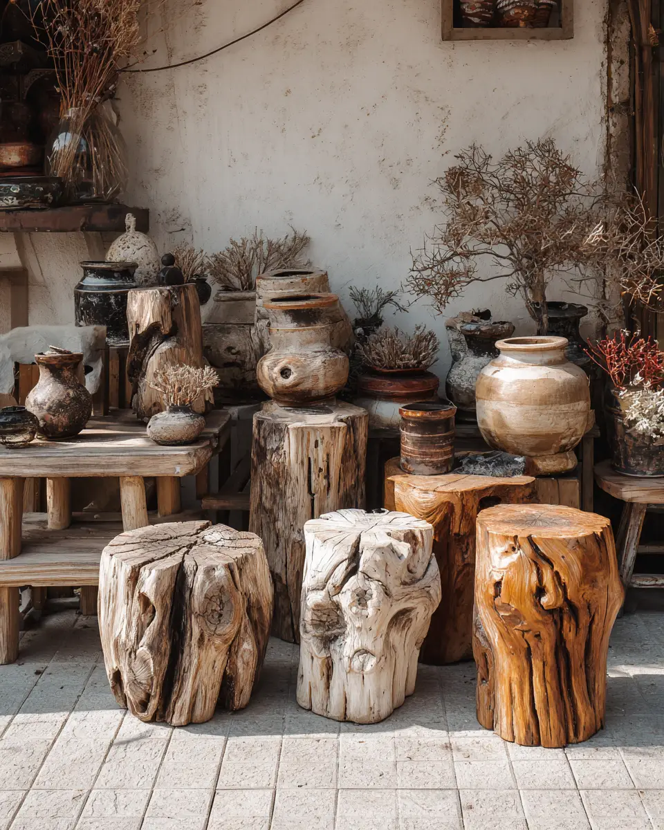 Natural Wood Eclectic Patio Decor Ideas