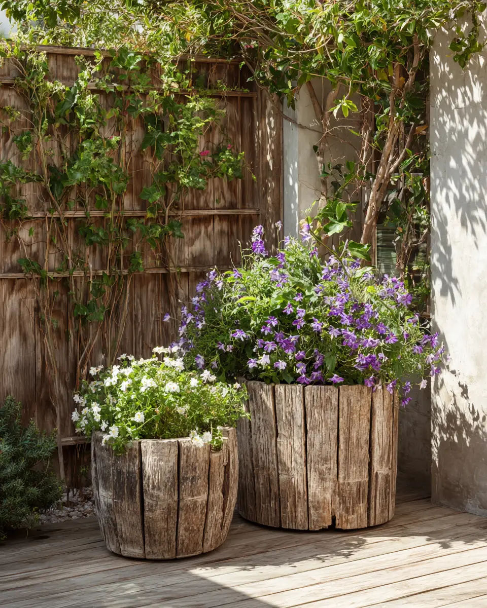 Natural Wood Eclectic Patio Decor Ideas