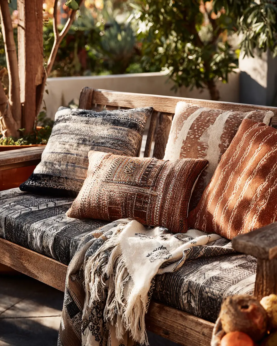 Natural Wood Eclectic Patio Decor Ideas