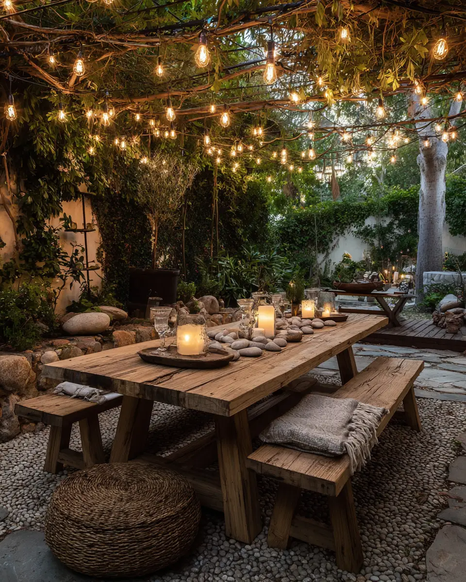 Natural Wood Eclectic Patio Decor Ideas