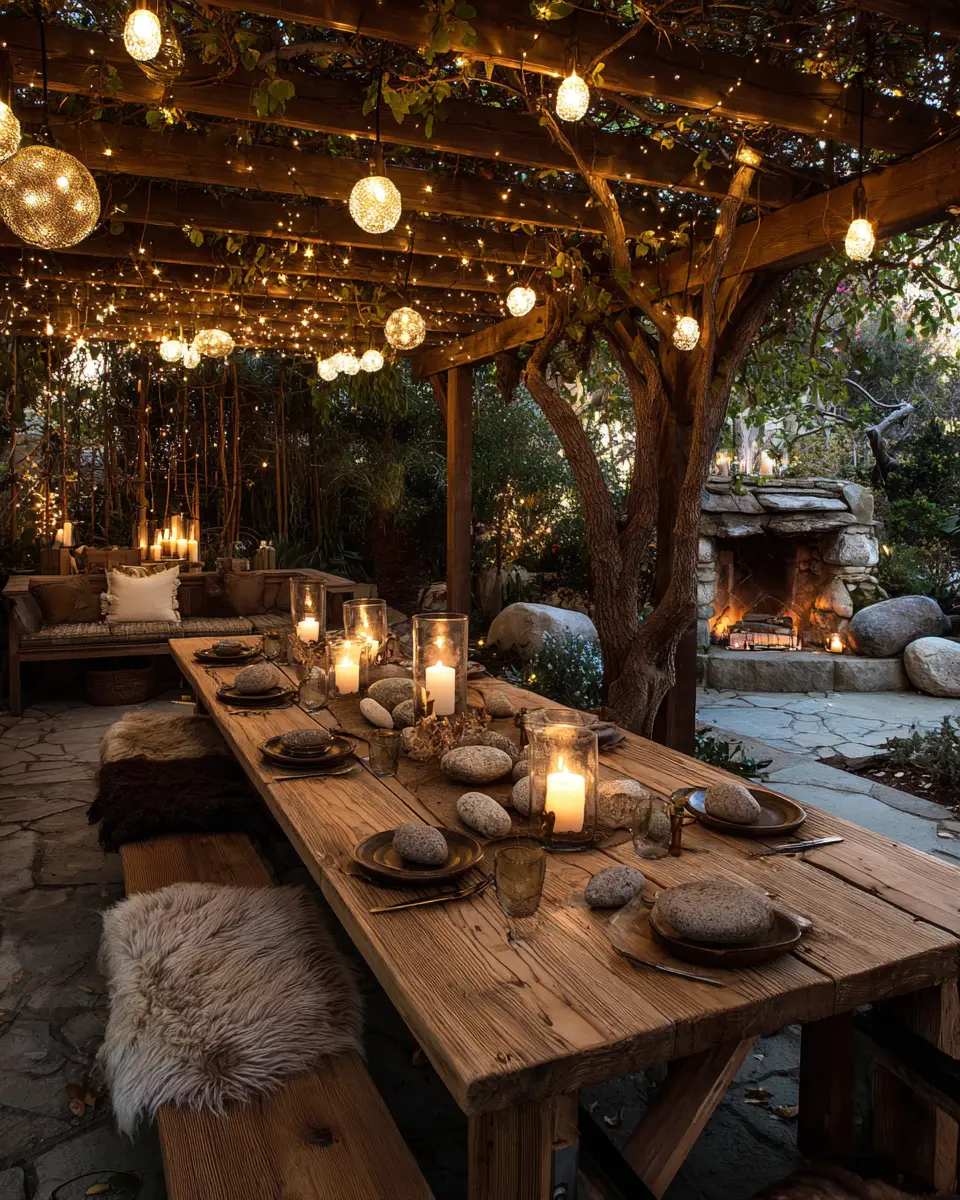 Natural Wood Eclectic Patio Decor Ideas