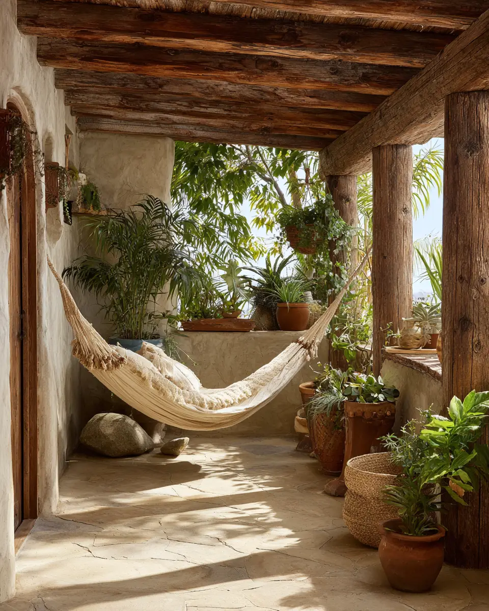 Natural Wood Eclectic Patio Decor Ideas