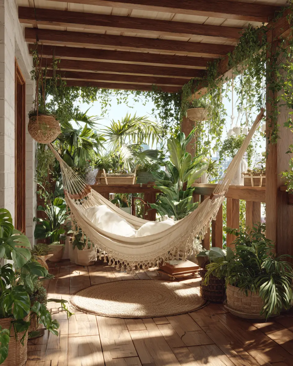 Natural Wood Eclectic Patio Decor Ideas