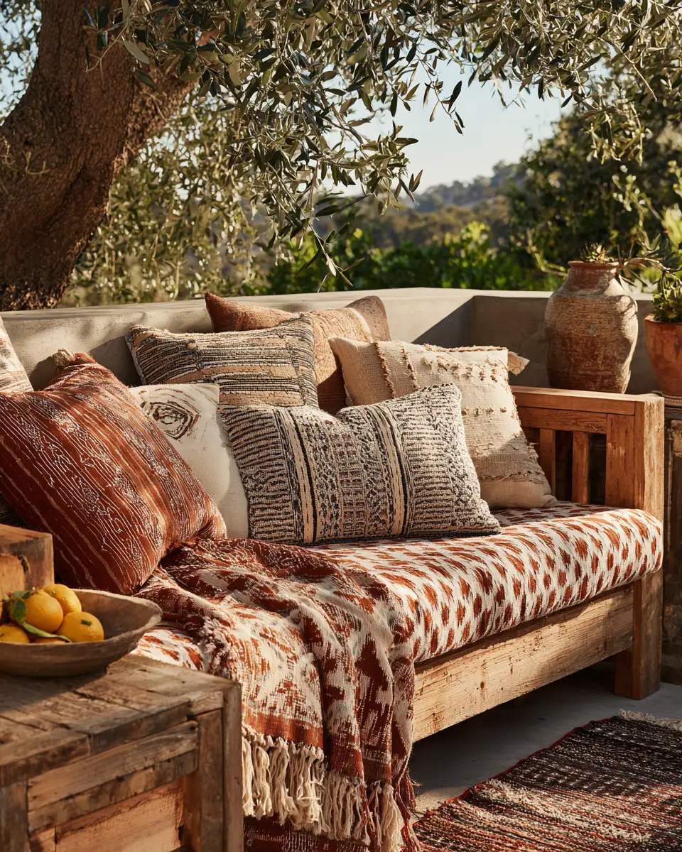 Natural Wood Eclectic Patio Decor Ideas