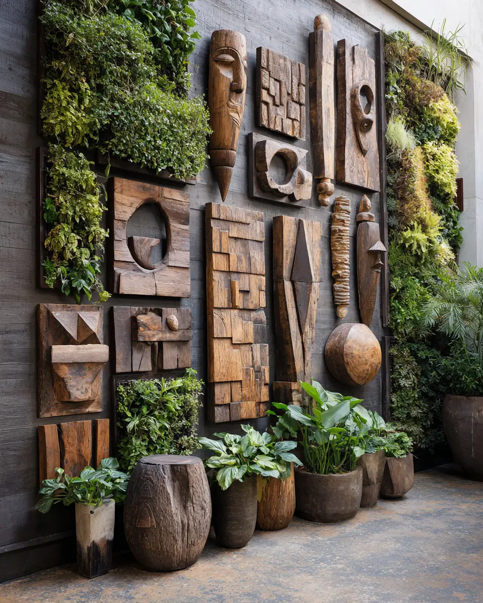 Natural Wood Eclectic Patio Decor Ideas