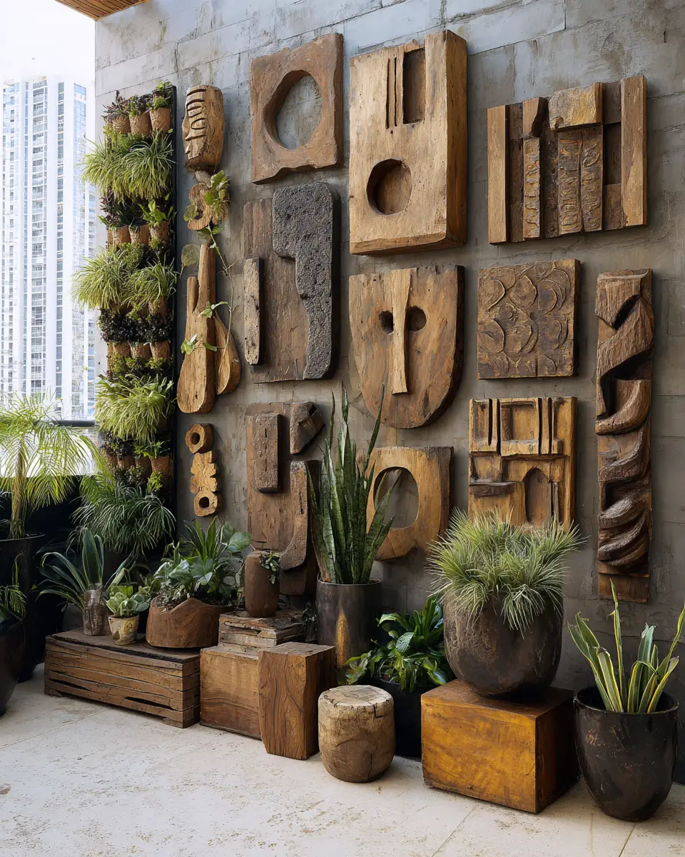 Natural Wood Eclectic Patio Decor Ideas