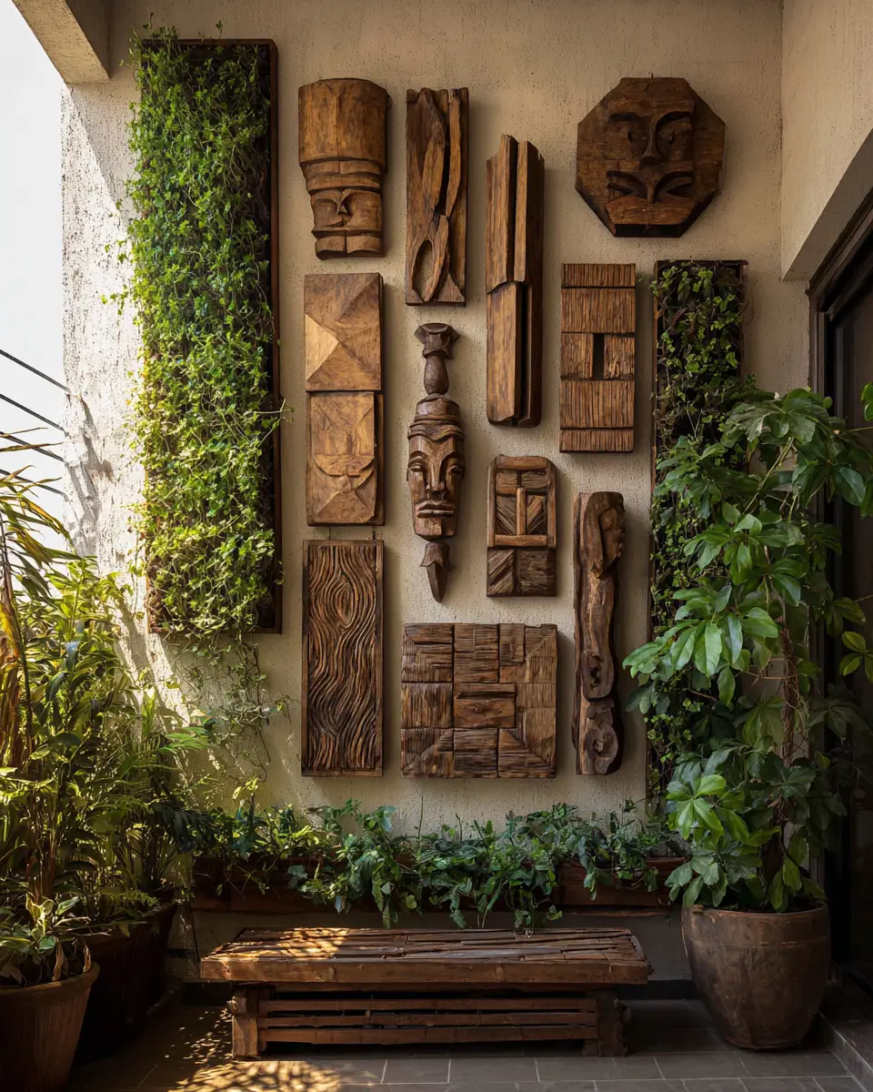 Natural Wood Eclectic Patio Decor Ideas