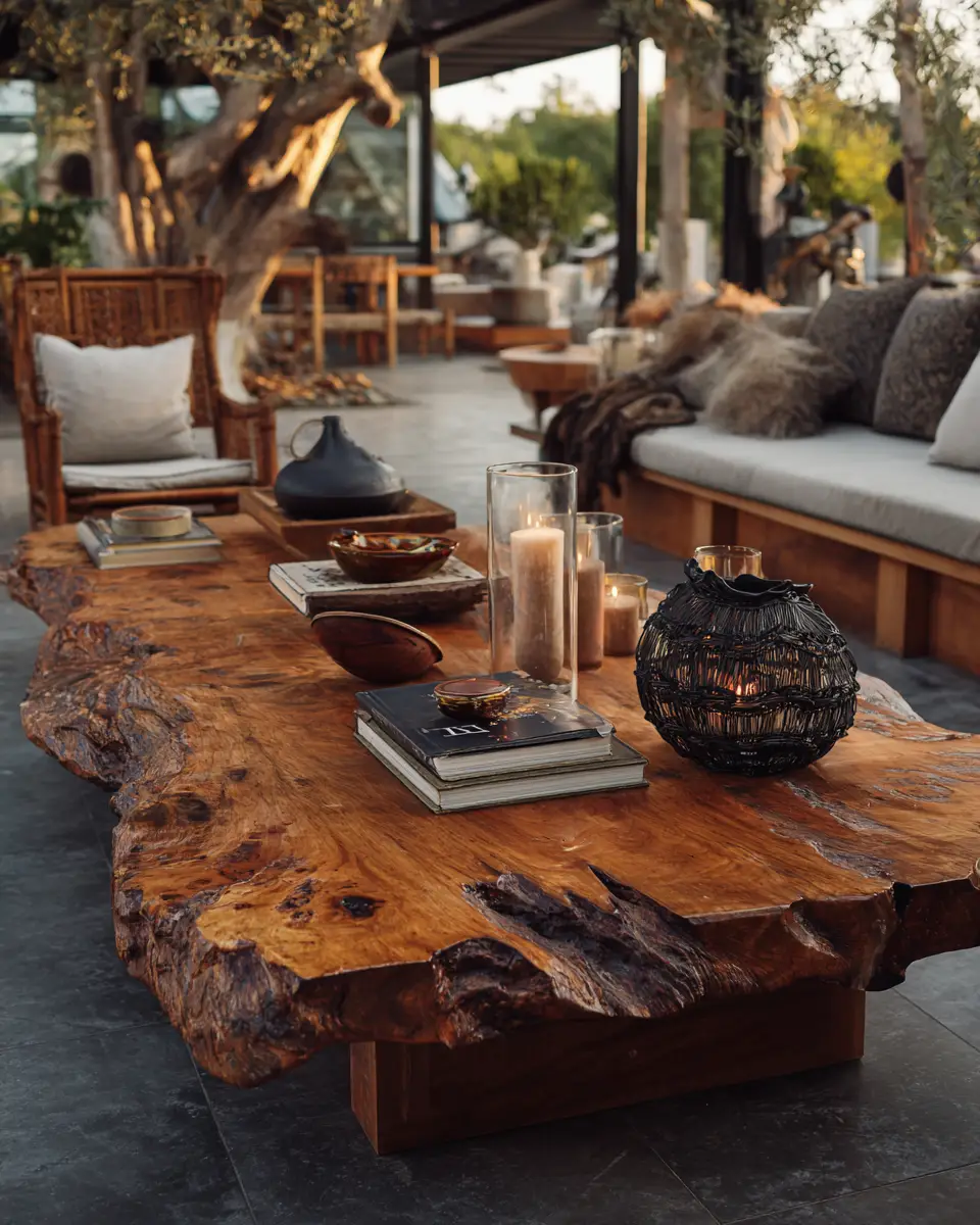 Natural Wood Eclectic Patio Decor Ideas