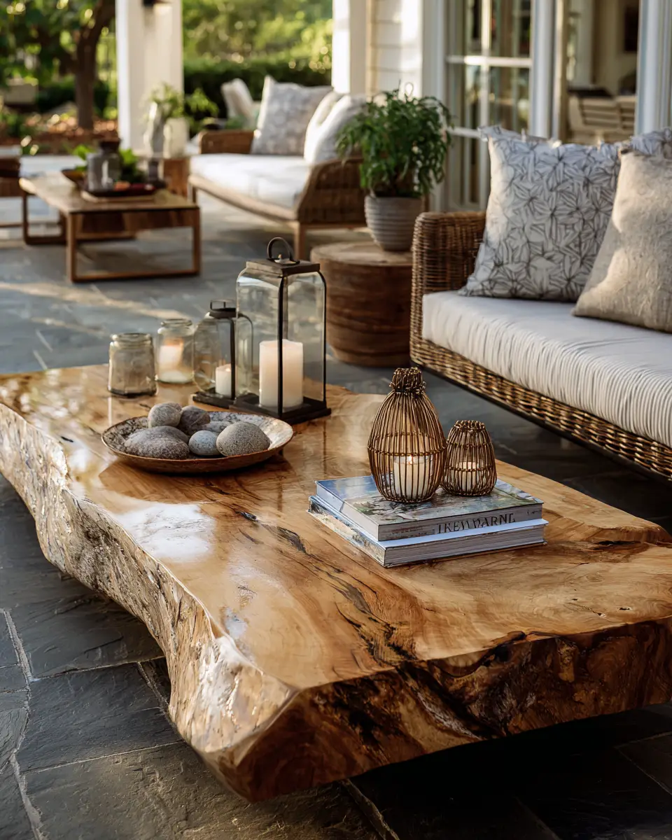 Natural Wood Eclectic Patio Decor Ideas