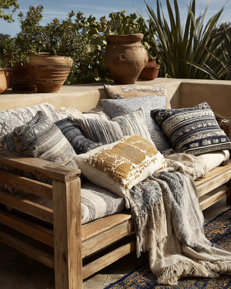 Natural Wood Eclectic Patio Decor Ideas