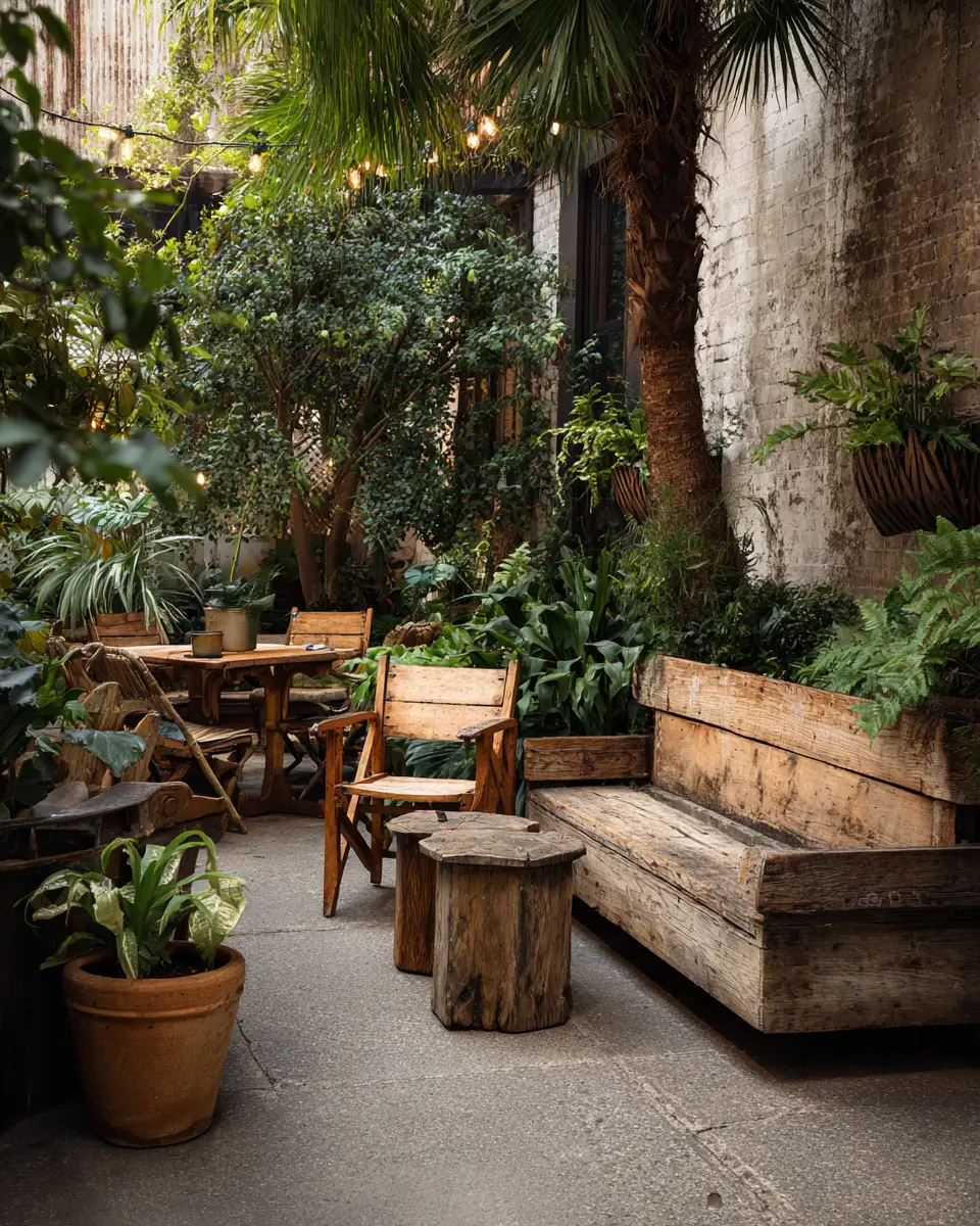 Natural Wood Eclectic Patio Decor Ideas