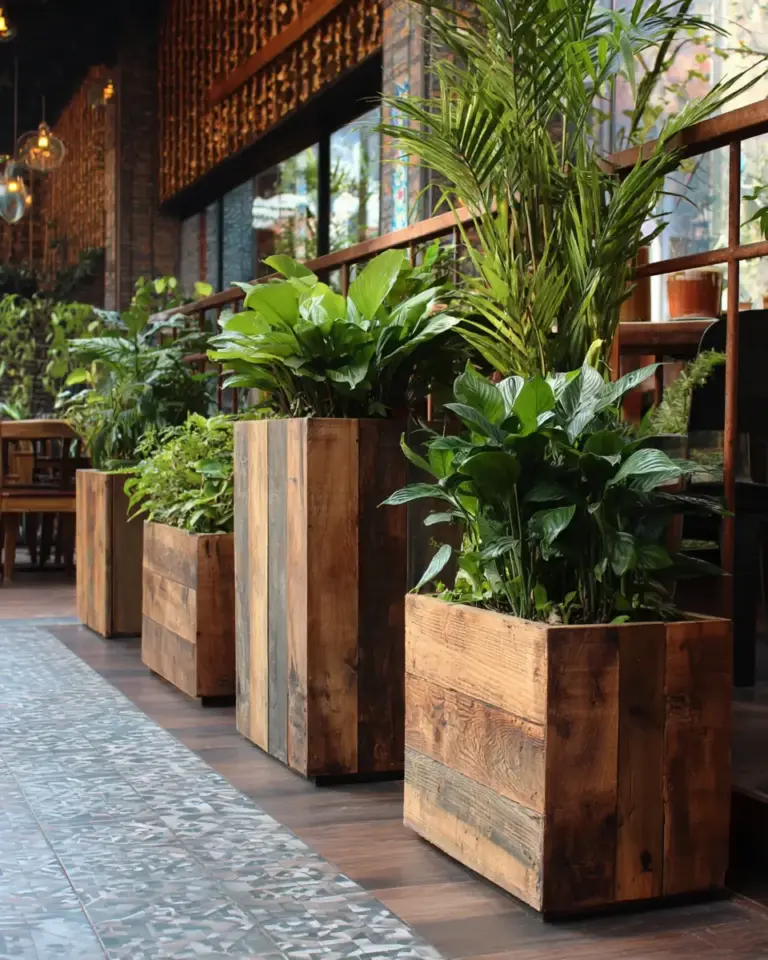 Natural Wood Industrial Balcony Decor Ideas - Featured