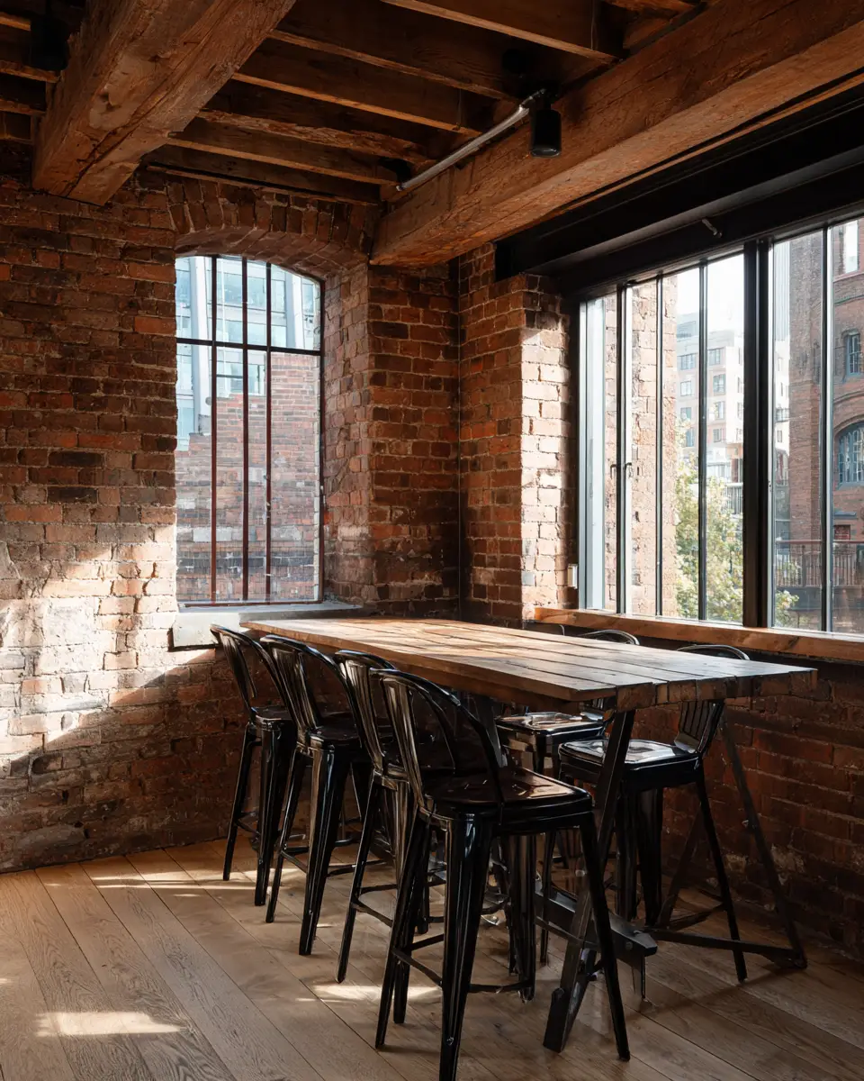 Natural Wood Industrial Balcony Decor Ideas