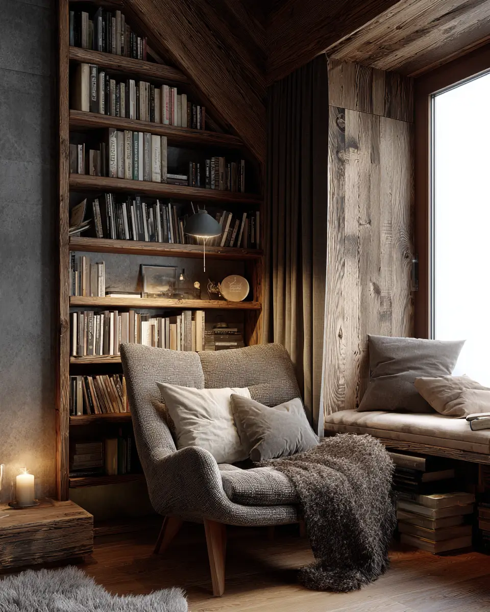 Natural Wood Industrial Bedroom Decor Ideas