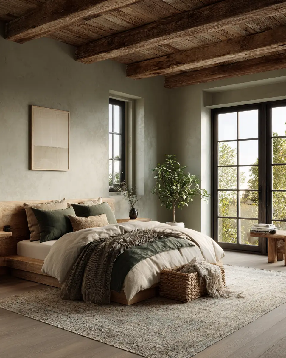 Natural Wood Industrial Bedroom Decor Ideas