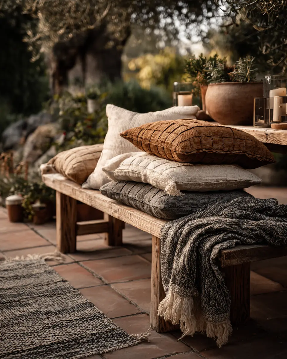 Natural Wood Industrial Patio Decor Ideas
