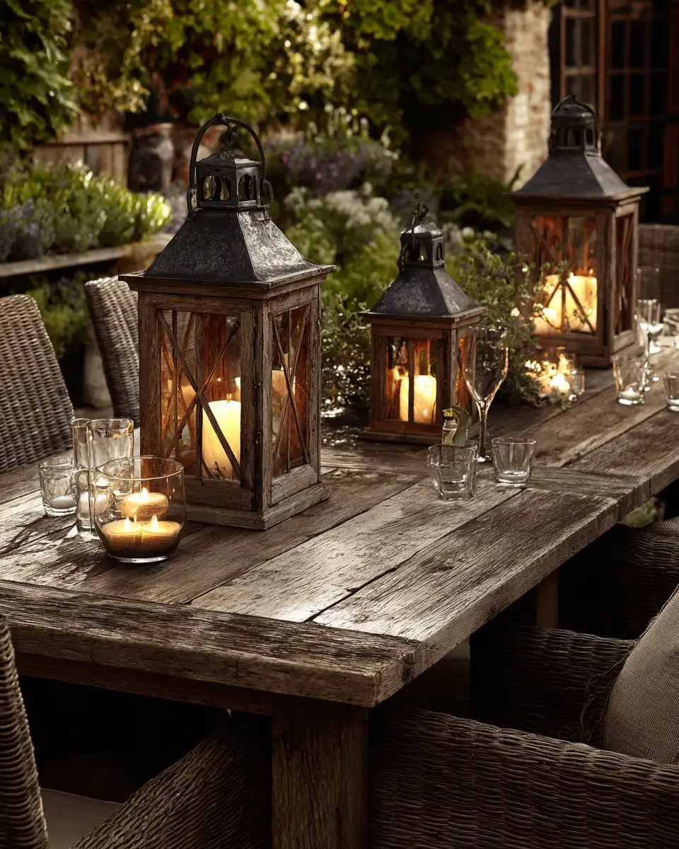 Natural Wood Industrial Patio Decor Ideas