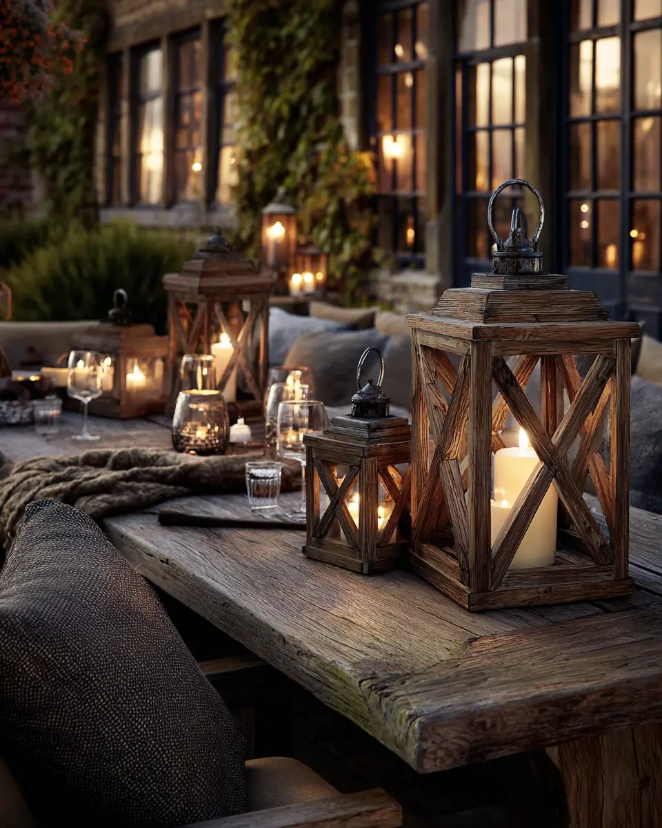 Natural Wood Industrial Patio Decor Ideas