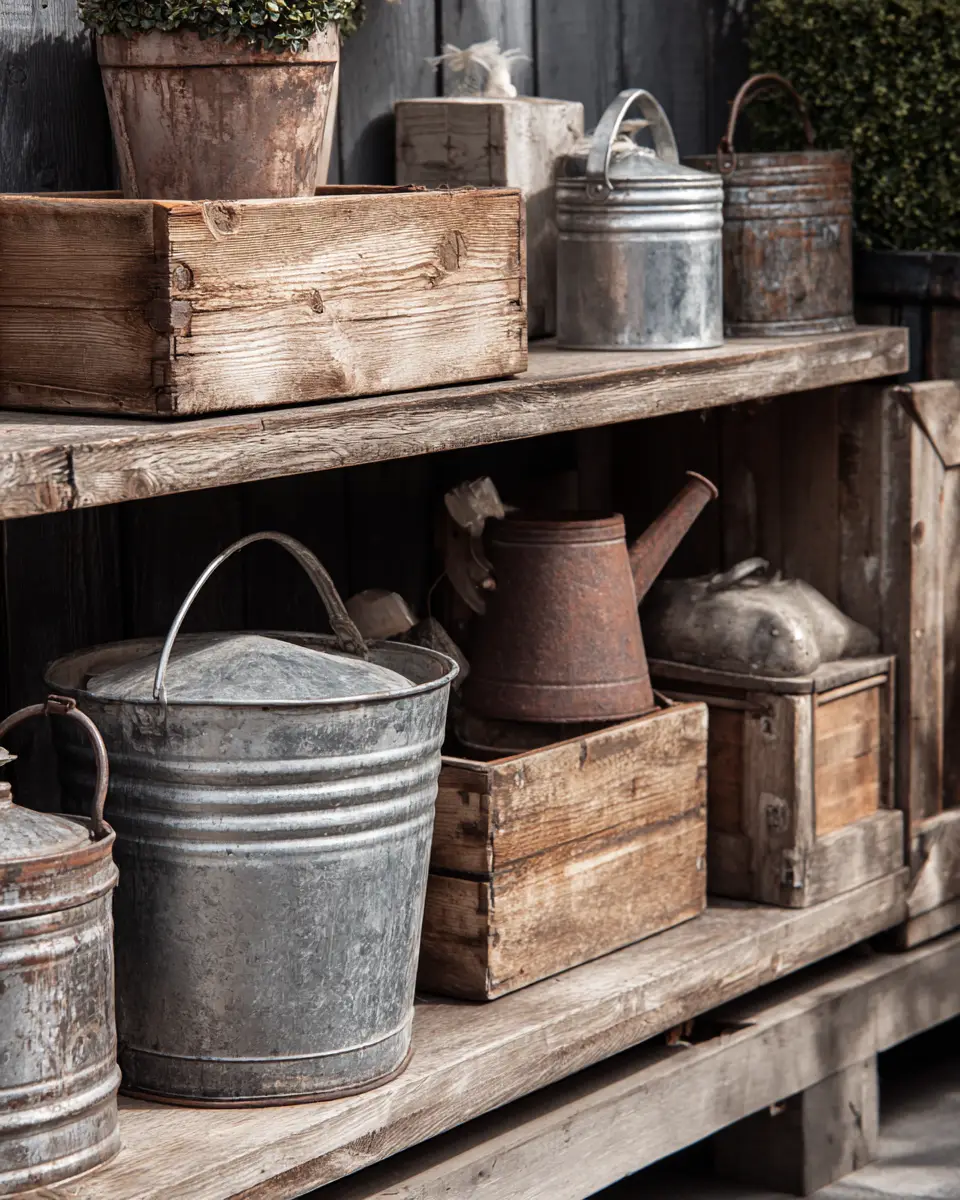 Natural Wood Industrial Patio Decor Ideas