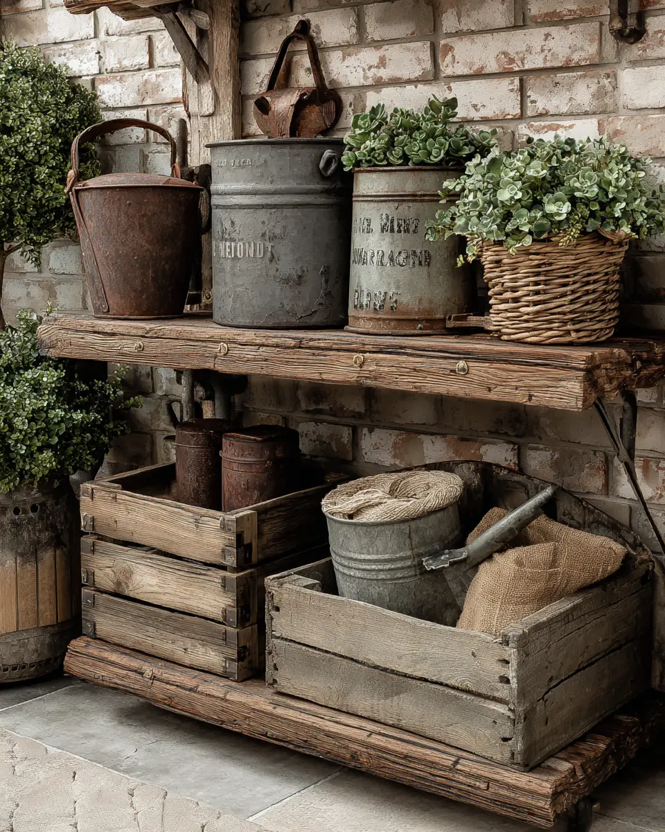 Natural Wood Industrial Patio Decor Ideas