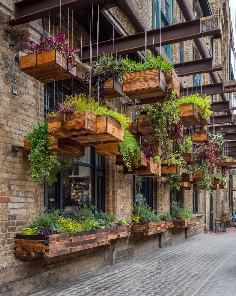 Natural Wood Industrial Patio Decor Ideas