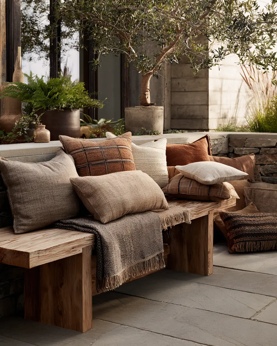 Natural Wood Industrial Patio Decor Ideas