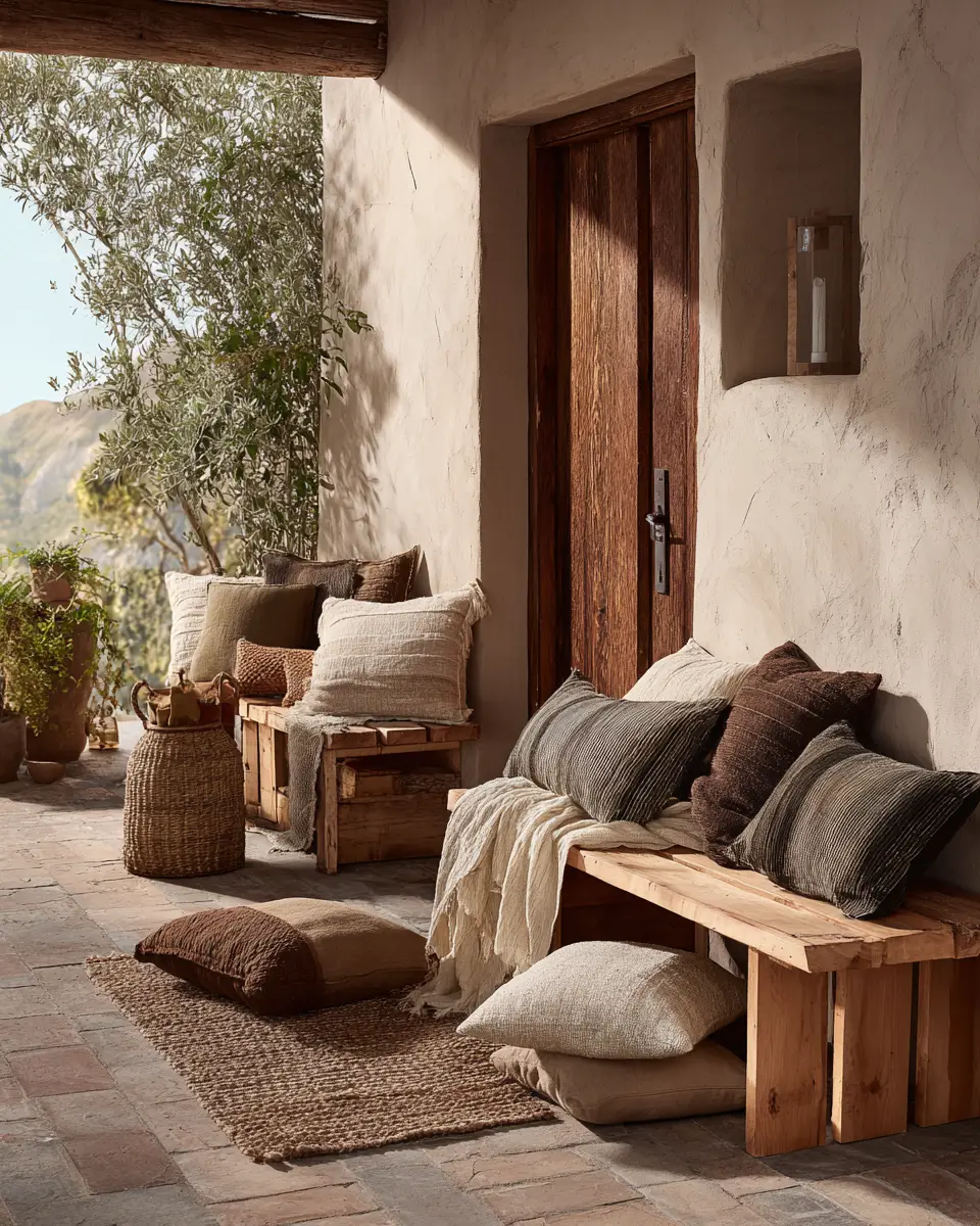 Natural Wood Industrial Patio Decor Ideas