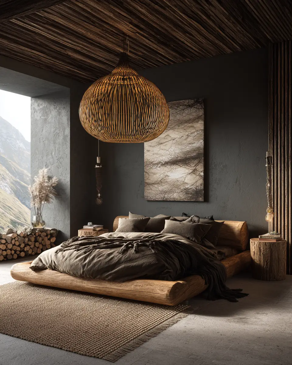 Natural Wood Japandi Bedroom Decor Ideas