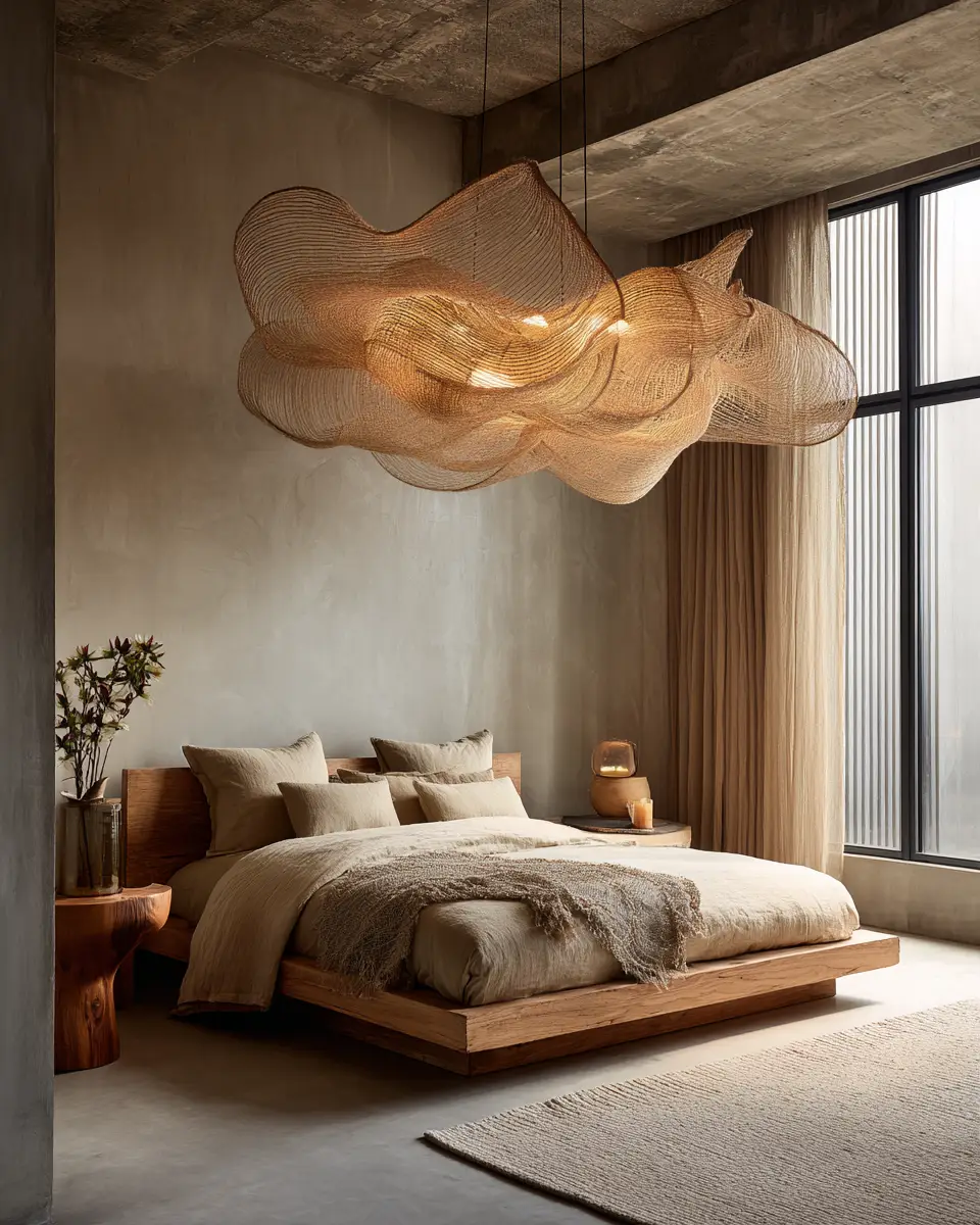 Natural Wood Japandi Bedroom Decor Ideas