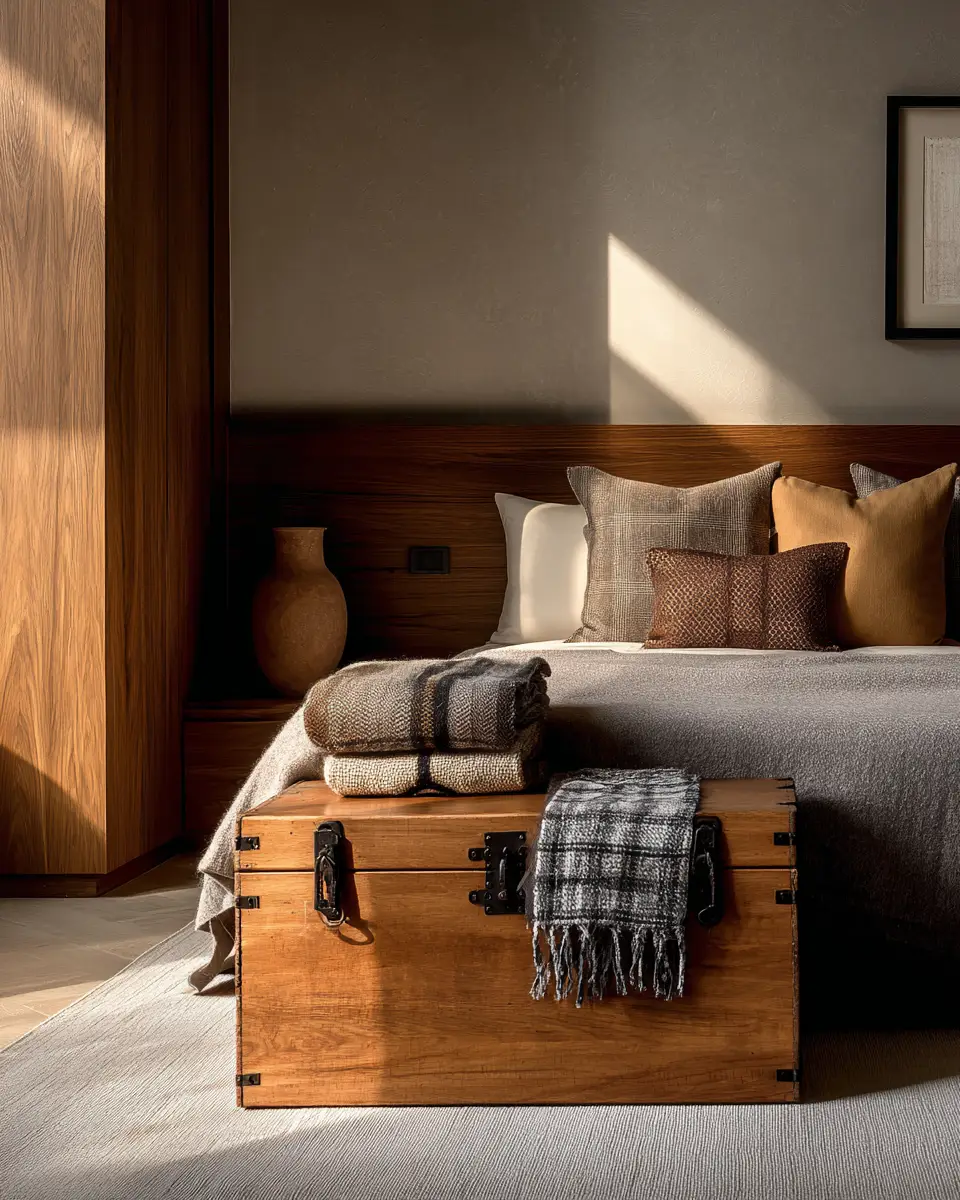 Natural Wood Japandi Bedroom Decor Ideas