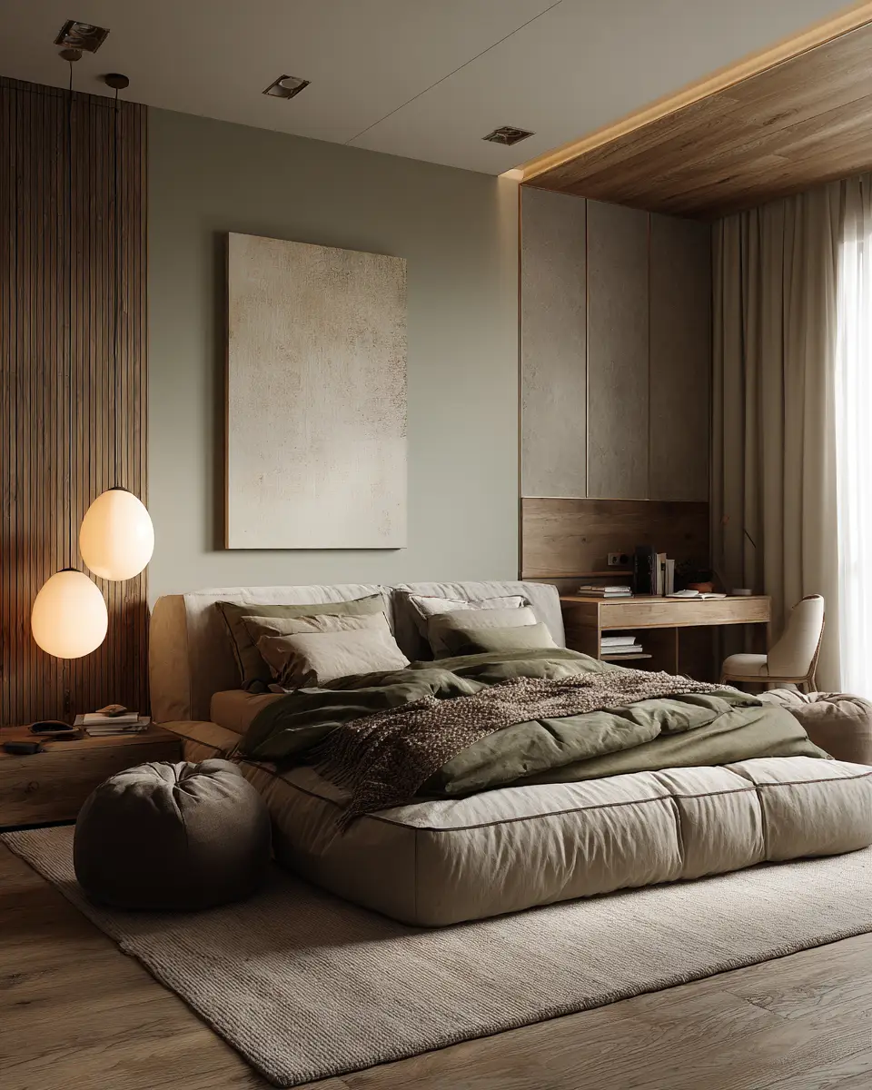 Natural Wood Japandi Bedroom Decor Ideas