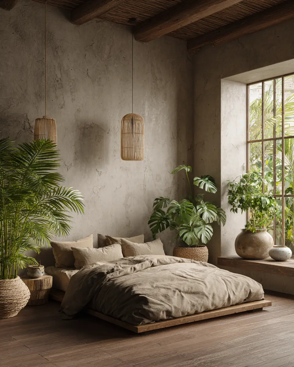 Natural Wood Japandi Bedroom Decor Ideas