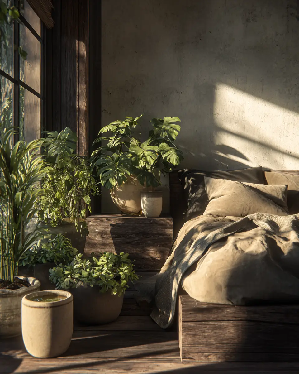 Natural Wood Japandi Bedroom Decor Ideas