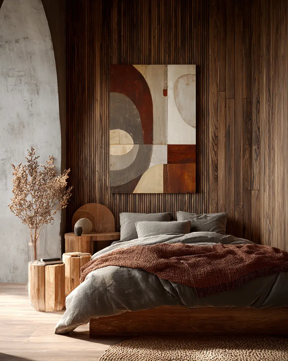 Natural Wood Japandi Bedroom Decor Ideas