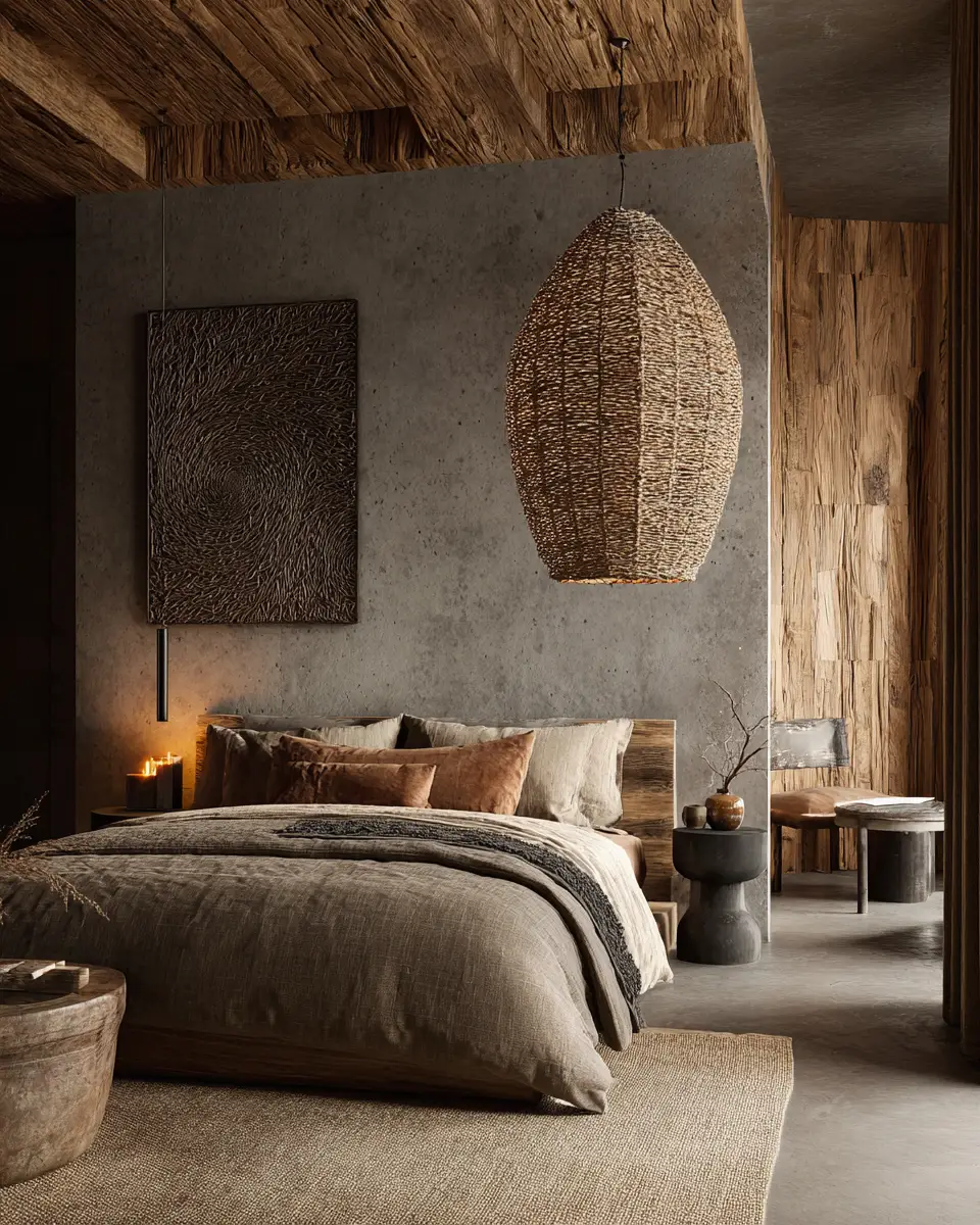 Natural Wood Japandi Bedroom Decor Ideas