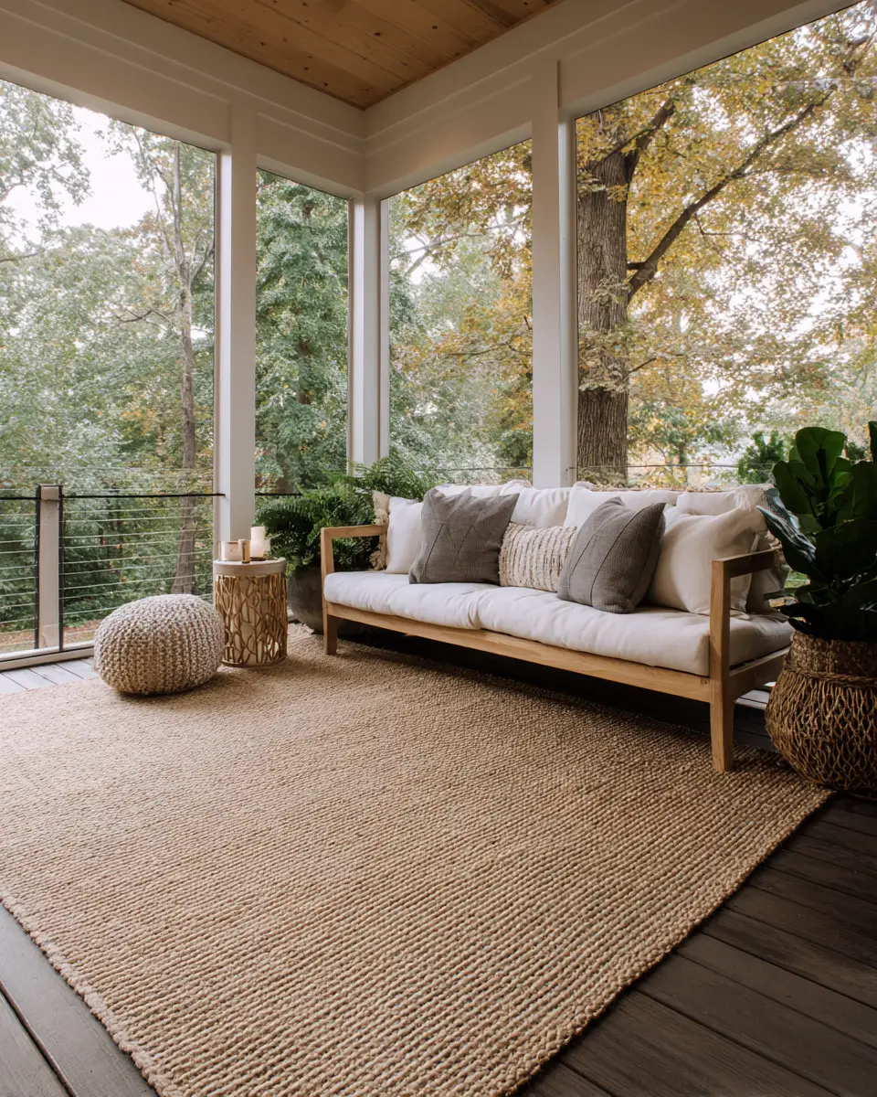 Natural Wood Minimalist Porch Decor Ideas