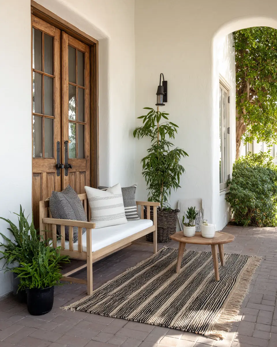 Natural Wood Minimalist Porch Decor Ideas